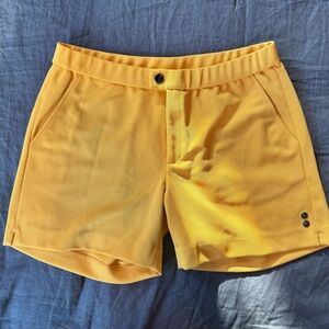 Men's Flat Front Shorts — Bright Yellow